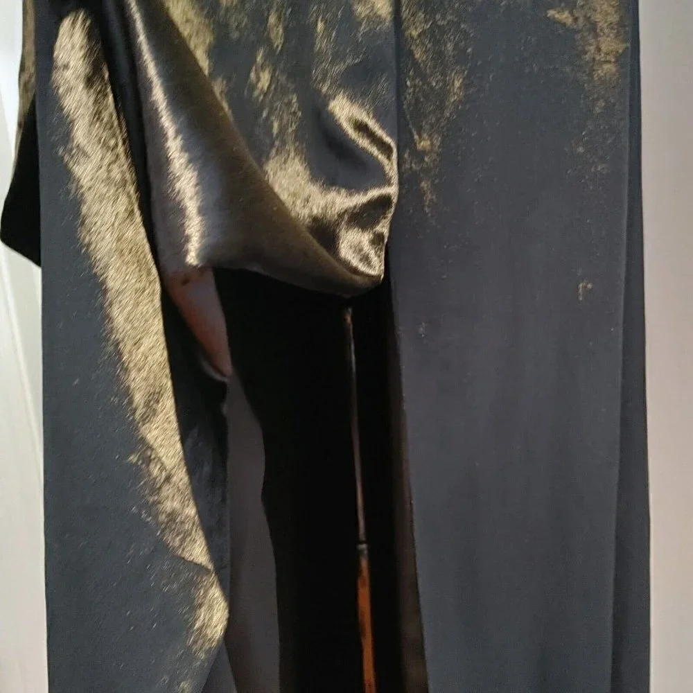 NWT Haute Hippie Black Velvet Maxi Evening Dress Spaghetti Straps Size 8 - Picture 12 of 13